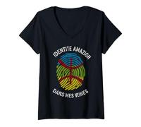 Donna Orgoglioso Amazigh Identity Design Simbolo Tamazgha Berber Pride Maglietta con Collo a V