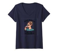 Donna Orgoglioso Membro del We Do Not Care Club Maglietta con Collo a V