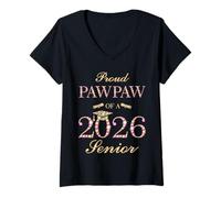 Donna Orgoglioso papaia di Una Laurea Senior 2026 Maglietta con Collo a V