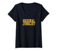 Donna Original Junglist Varsity Maglietta con Collo a V