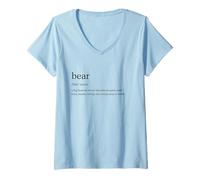 Donna Orso Definizione Queer Gay Culture Divertente Retro Pride Design Maglietta con Collo a V