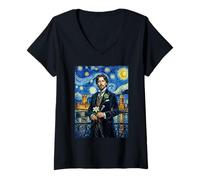 Donna Oscar Wilde Letteratura Maglietta con Collo a V