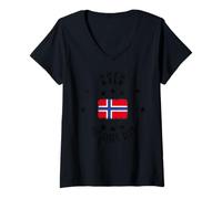 Donna Oslo La città della tigre Norvegia Maglietta con Collo a V
