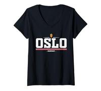 Donna Oslo Norway Maglietta con Collo a V
