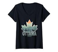 Donna Ottawa, Canada Maglietta con Collo a V