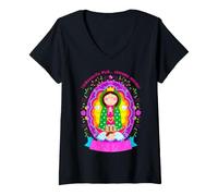 Donna Our Lady Virgen De Guadalupe Saint Virgin Mary Catholic Maglietta con Collo a V