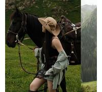 Donna Outdoor Campeggio Cappello da Sole Grande con Falda Cowboy Coulisse