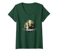Donna Outlander Banner with Horses Maglietta con Collo a V