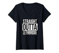 Donna OUTTA LETHBRIDGE DRITTA Maglietta con Collo a V