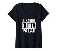Donna Outta Palau Diritto Maglietta con Collo a V