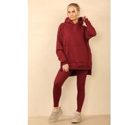 Donna Oversize Felpa con Cappuccio & Leggings Set Lounge Tuta