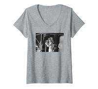 Donna Ozzy Osbourne Solo Blizzard Of Ozz Tour 1981 Black Sabbath Maglietta con Collo a V