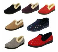 Donna Padders Memoria Schiuma Largo Fit Slip On Morbida Tessuto Comfort