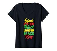 Donna Padre Nero, Leader Nero, re Nero Maglietta con Collo a V