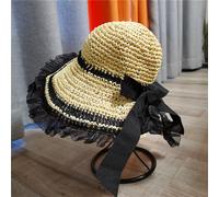 Donna Paglia Cappello da Pescatore Largo con Falda Cavo Sole Spiaggia Piegabile