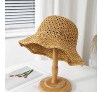 Donna Paglia Cappello Pieghevole da Viaggio Spiaggia Sole Protezione Traspirante