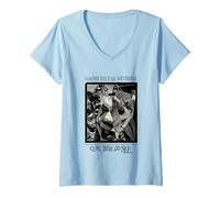 Donna Pagliacci raccapriccianti Vetro Frantumato Horror Maglietta con Collo a V