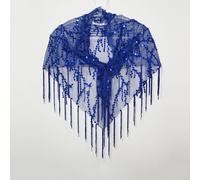 Donna Paillettes Nappe Triangolo Sciarpa Velato a Rete Scialle per Danza