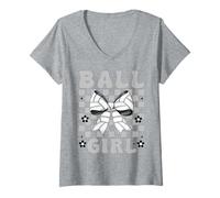 Donna Palla Ragazza Pallavolo Ragazza Rosa Maglietta con Collo a V
