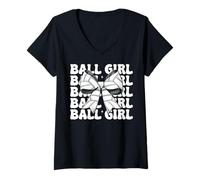 Donna Palla Ragazza Pallavolo Ragazza Rosa Maglietta con Collo a V