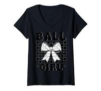 Donna Palla Ragazza Pallavolo Ragazza Rosa Maglietta con Collo a V