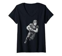 Donna Pallone da Calcio James K Polk Maglietta con Collo a V