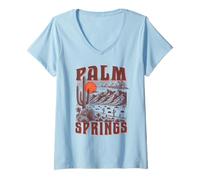 Donna Palm Springs Maglietta con Collo a V