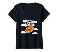 Donna Pancake Lover, You're Flipping Amazing Funny Cake Pun Maglietta con Collo a V