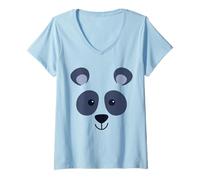 Donna Panda Bear Costume di Halloween Semplice Jungle Animal Costume Maglietta con Collo a V
