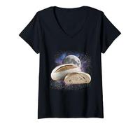 Donna Pane a lievitazione Naturale coltivatore microbioma Maglietta con Collo a V
