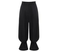 Donna Pantaloni Casual Moda Gambo Largo Sciolti Harem L'Ufficio Nero L