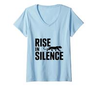 Donna Pantera Rise in Silence Maglietta con Collo a V