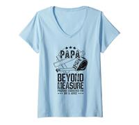 Donna papà Beyond Measure Funny Husband BBQ Maglietta con Collo a V
