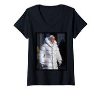 Donna Papa Francesco - Piumino Maglietta con Collo a V