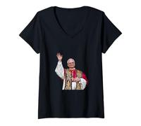 Donna Papa Leone XIV - La pace sia con tutti voi Benedizione spirituale Maglietta con Collo a V