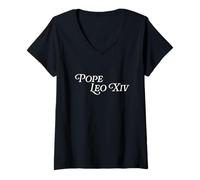 Donna Papa Leone XIV Robert Prevost Chiesa cattolica Pace Gesù Dio Maglietta con Collo a V