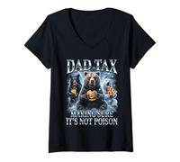 Donna papà Tax Making Sure It's Not Poison Father's Day Maglietta con Collo a V
