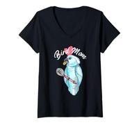 Donna Pappagallo Bird Mom - Ombrello Cacatua Acquer Maglietta con Collo a V