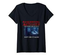 Donna Paranormal Activity What Happens When You Sleep Maglietta con Collo a V