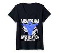 Donna Paranormal Investigaton è la mia Caccia ai Fantasmi Cardio Maglietta con Collo a V