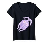 Donna Parassita da laboratorio di microbiologia Giardia Giardiasis Maglietta con Collo a V