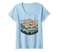 Donna Parco Nazionale del Bryce Canyon Maglietta con Collo a V