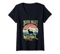 Donna Parco Nazionale della Valle della Morte Grande Corno Pecore Retro Mont Maglietta con Collo a V