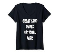 Donna Parco Nazionale delle Great Sand Dunes Maglietta con Collo a V