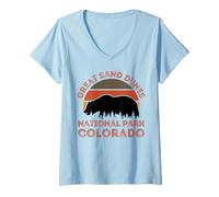 Donna Parco Nazionale delle Great Sand Dunes Maglietta con Collo a V