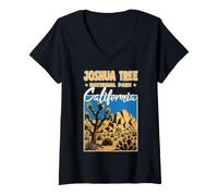 Donna Parco Nazionale Joshua Tree California Meridionale Maglietta con Collo a V