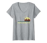Donna Parco Nazionale Olimpico Washington Souvenir Uomo Donna Maglietta con Collo a V
