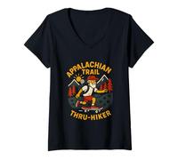 Donna Parco nazionale per escursionismo maschile Appalachian Trail Thru-Hiker Maglietta con Collo a V