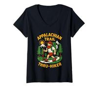 Donna Parco nazionale per escursionismo maschile Appalachian Trail Thru-Hiker Maglietta con Collo a V