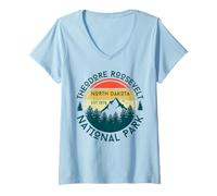 Donna Parco nazionale Theodore Roosevelt Maglietta con Collo a V